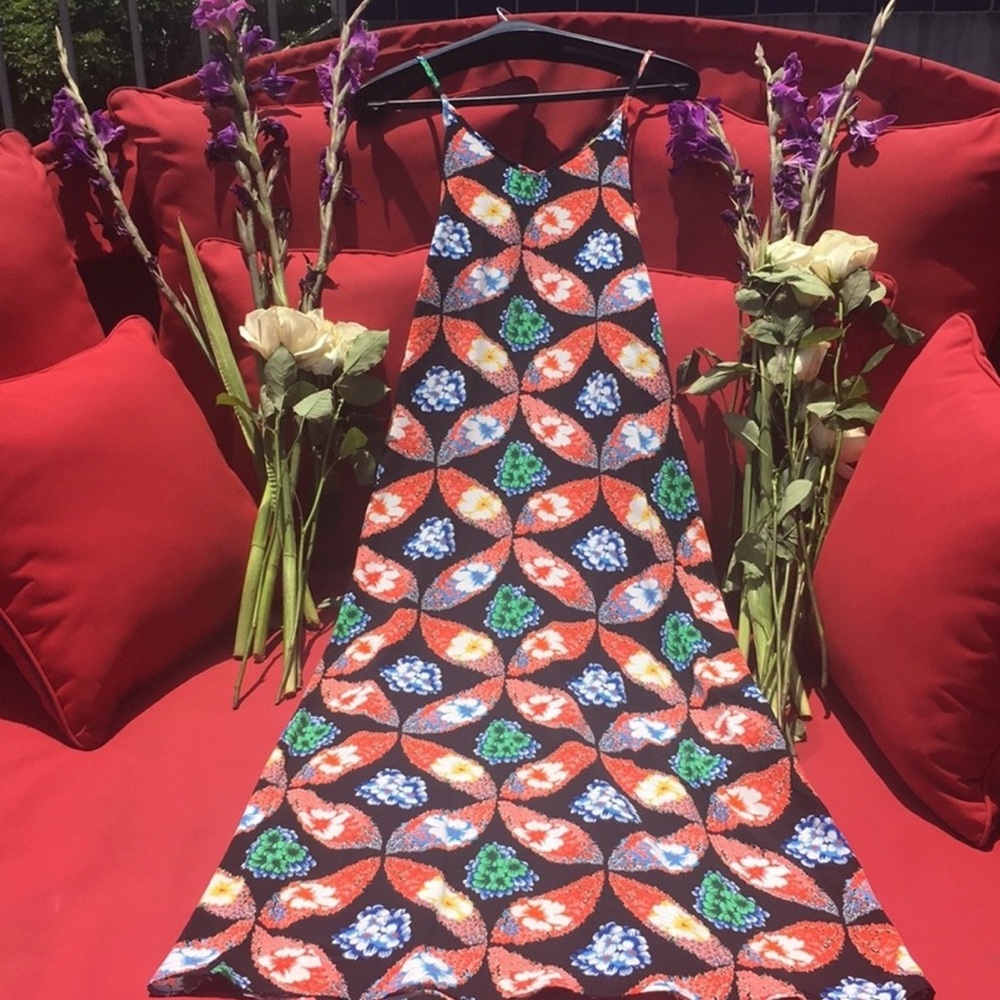 Colorful Patterned Sleeveless Dress
